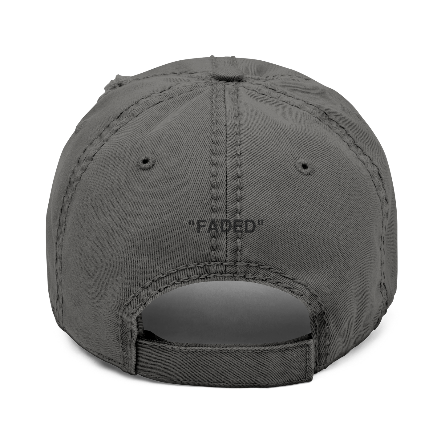 FADED (BLACK LOGO DISTRESSED DAD HAT)