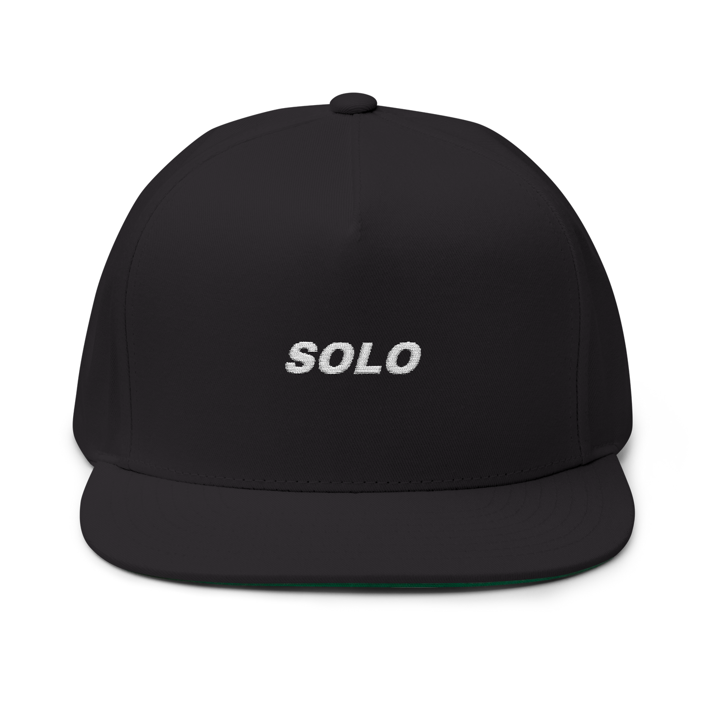 SOLO (WHITE LOGO FLAT-BILL HAT)