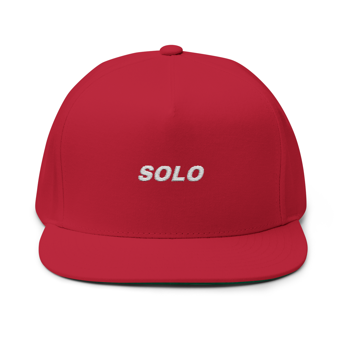 SOLO (WHITE LOGO FLAT-BILL HAT)