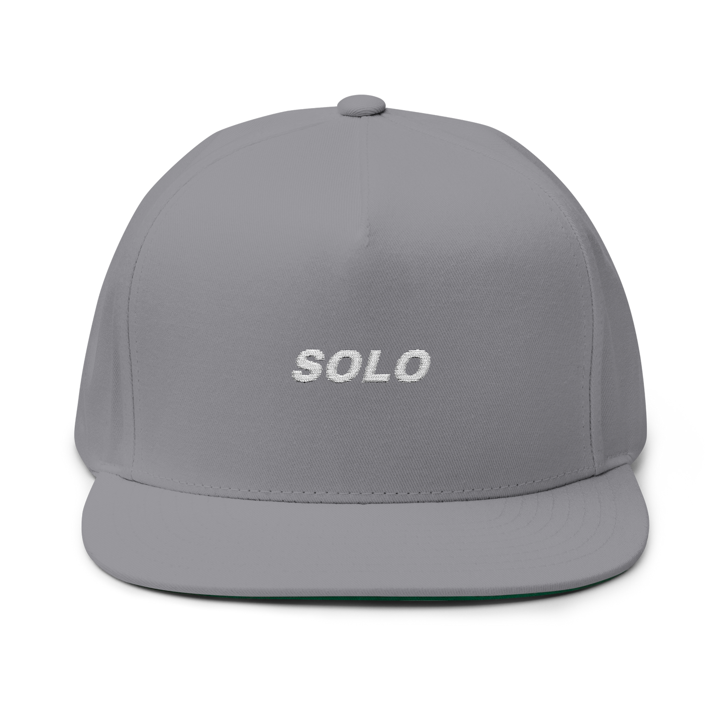 SOLO (WHITE LOGO FLAT-BILL HAT)