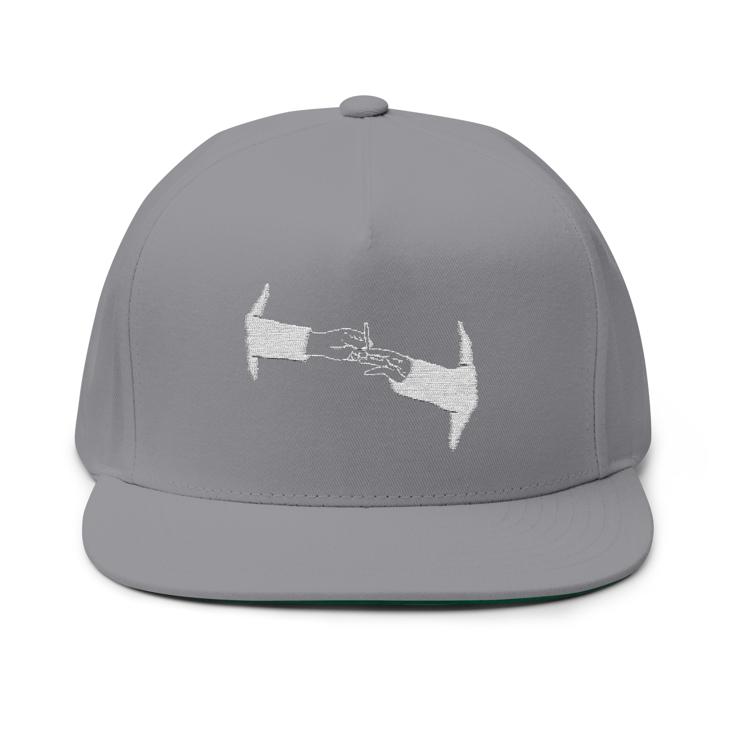 PUFF PUFF PASS (WHITE LOGO FLAT-BILL HAT)