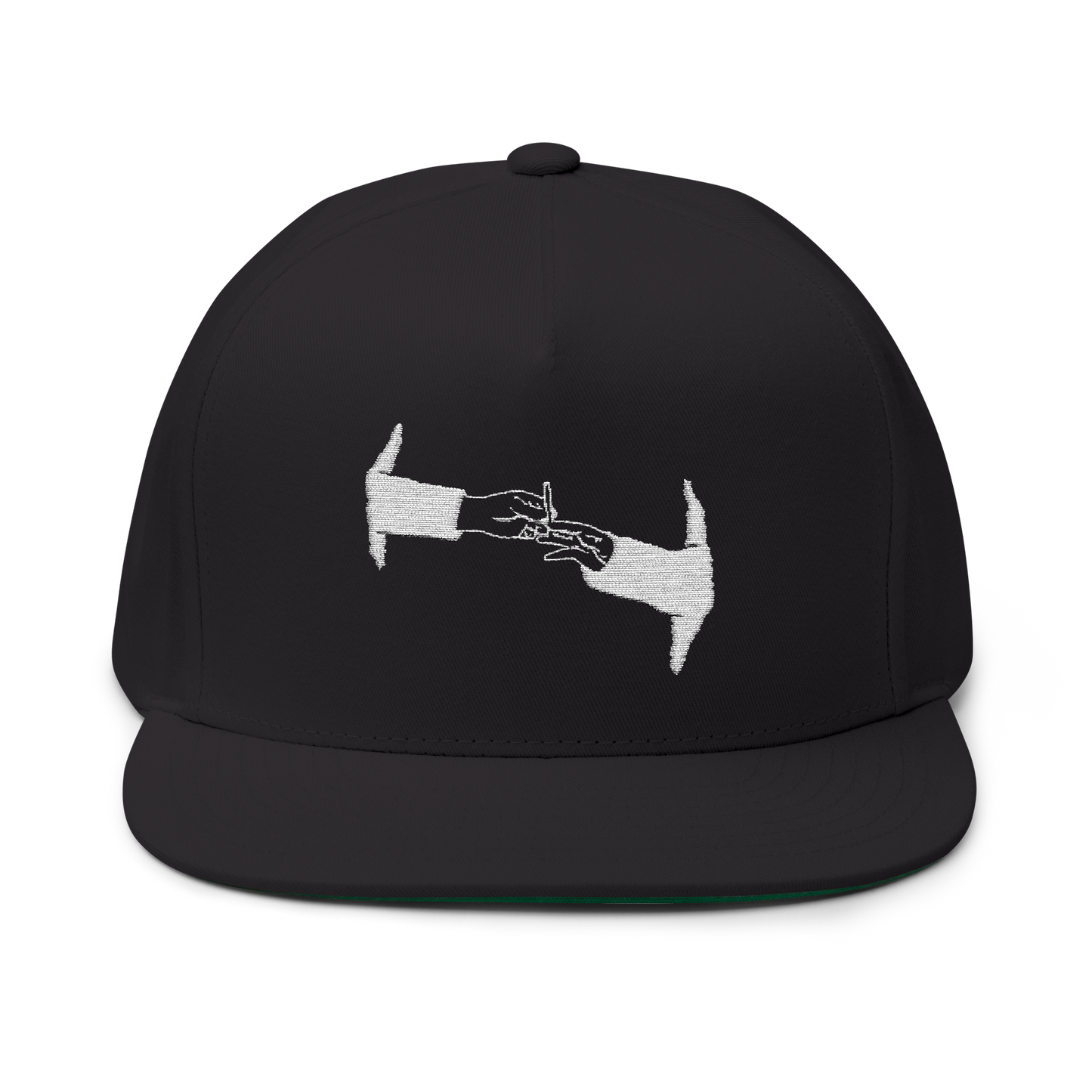 PUFF PUFF PASS (WHITE LOGO FLAT-BILL HAT)