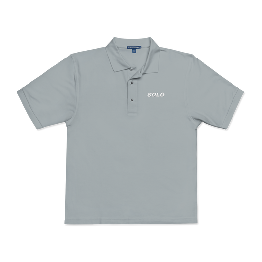 SOLO (WHITE LOGO POLO SHIRT)