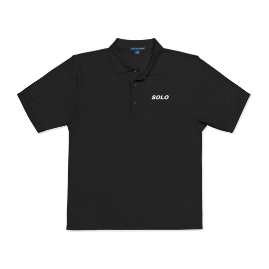 SOLO (WHITE LOGO POLO SHIRT)