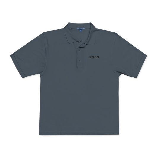 SOLO (BLACK LOGO POLO SHIRT)