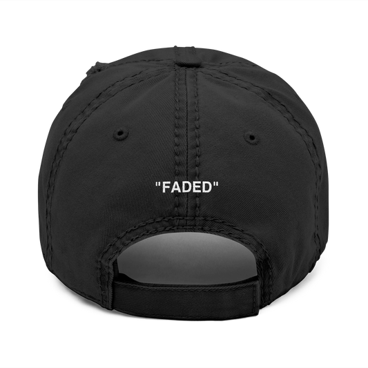 FADED (WHITE LOGO DISTRESSED DAD HAT)