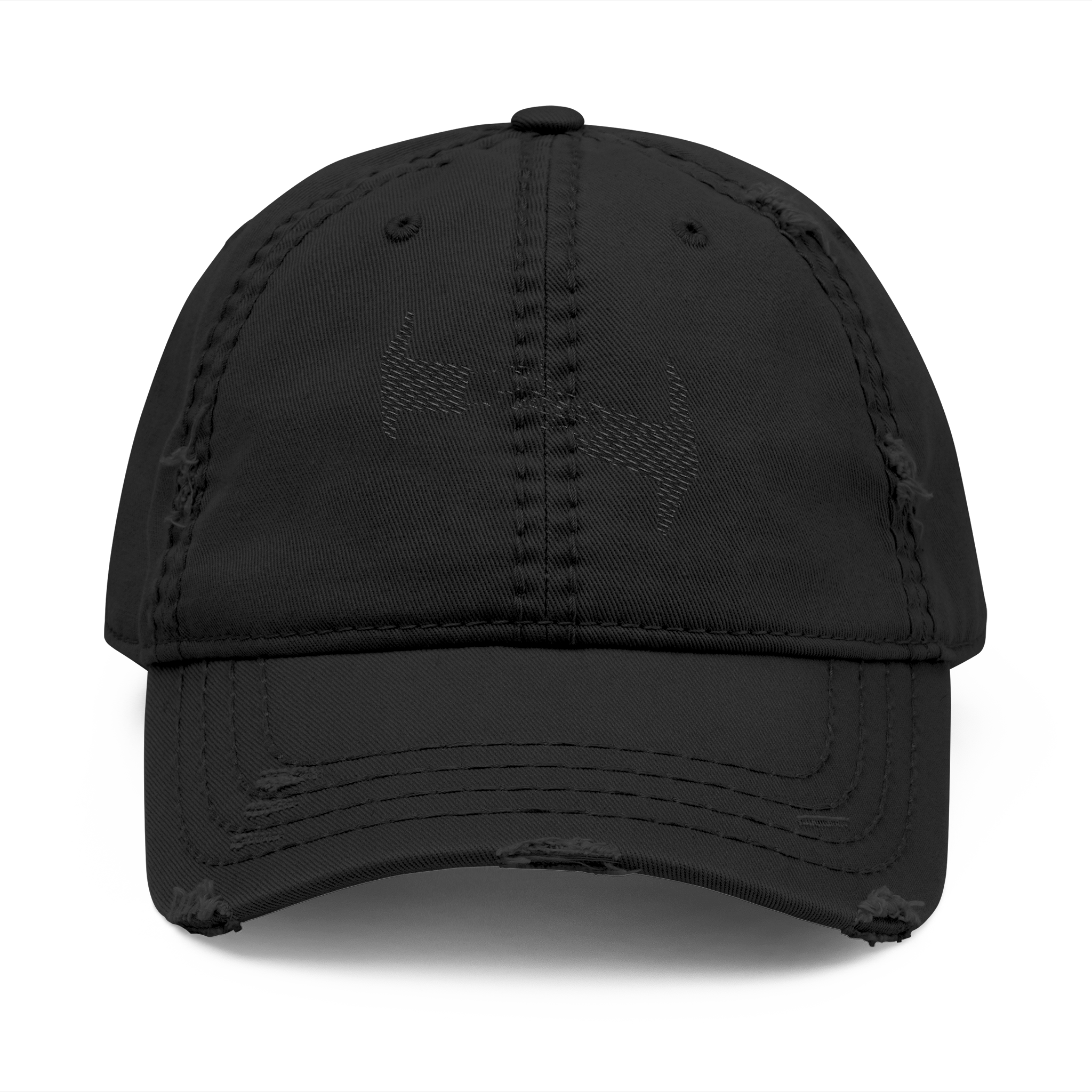 PUFF PUFF PASS (BLACK LOGO DISTRESSED DAD HAT) – Dazy Studios