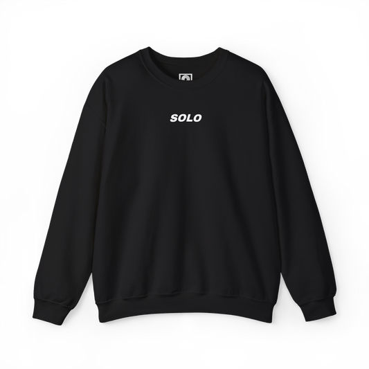 SOLO (WHITE LOGO CREWNECK SWEATER)