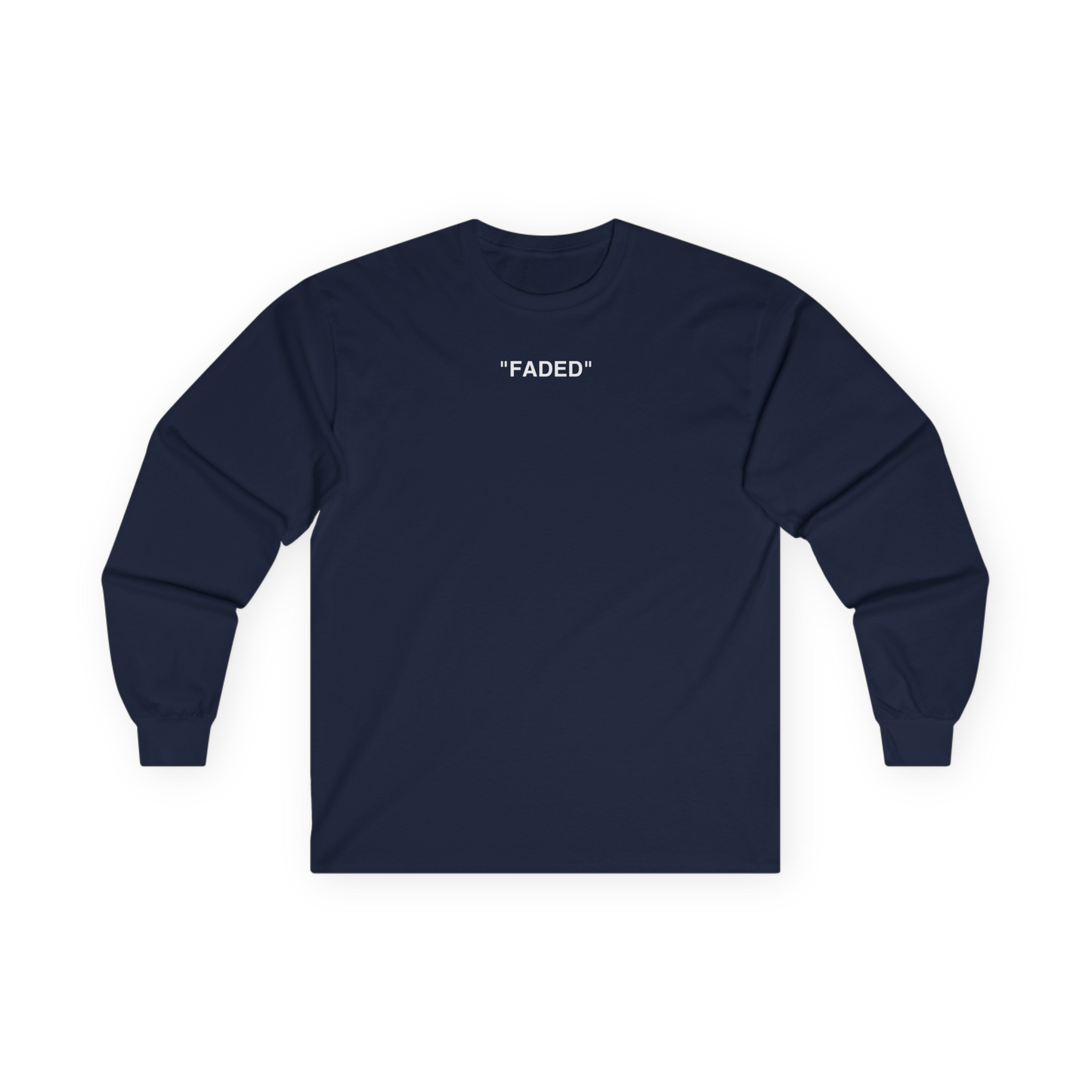 FADED (WHITE LOGO LONG SLEEVE SHIRT)