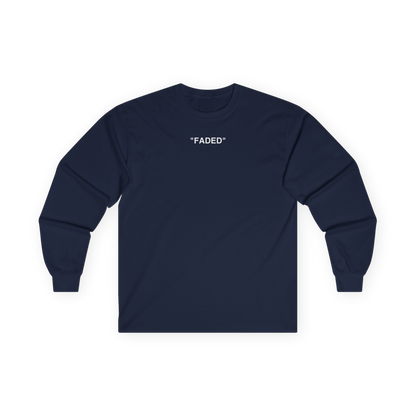 FADED (WHITE LOGO LONG SLEEVE SHIRT)