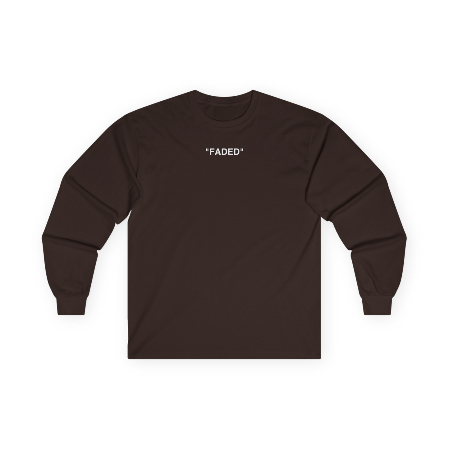 FADED (WHITE LOGO LONG SLEEVE SHIRT)