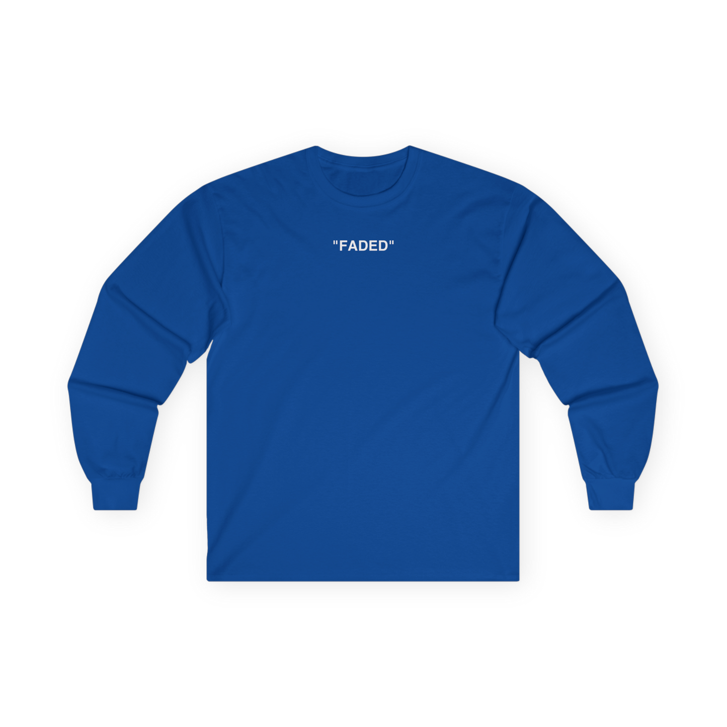 FADED (WHITE LOGO LONG SLEEVE SHIRT)