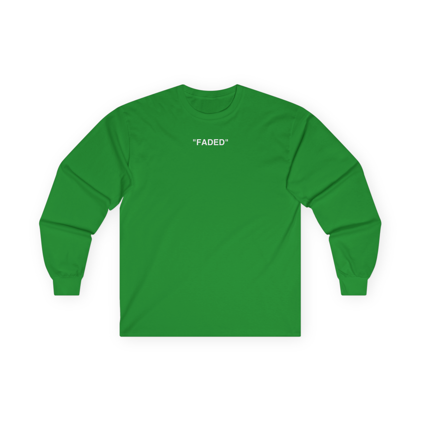 FADED (WHITE LOGO LONG SLEEVE SHIRT)