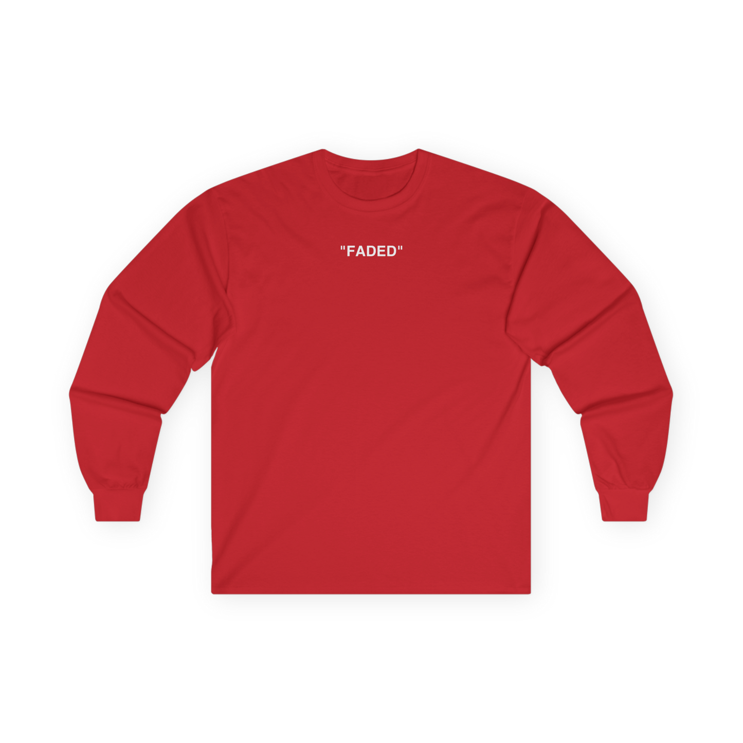 FADED (WHITE LOGO LONG SLEEVE SHIRT)