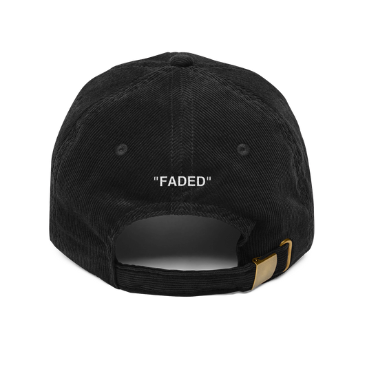 FADED (WHITE LOGO CORDUROY DAD HAT)