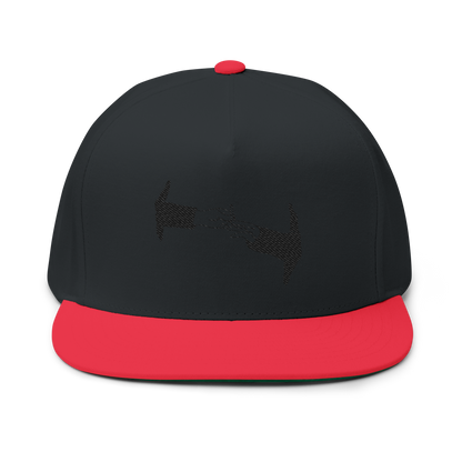 PUFF PUFF PASS (BLACK LOGO FLAT-BILL HAT)