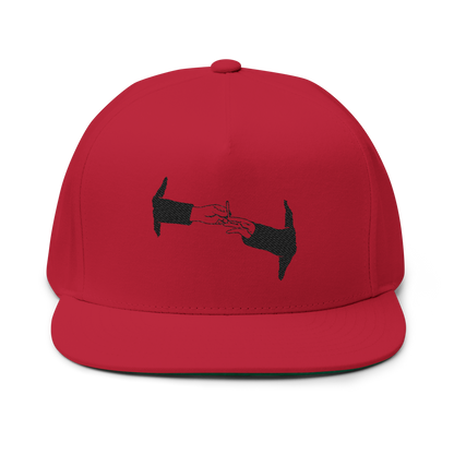 PUFF PUFF PASS (BLACK LOGO FLAT-BILL HAT)