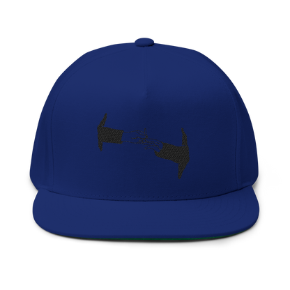 PUFF PUFF PASS (BLACK LOGO FLAT-BILL HAT)