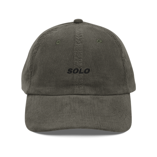 SOLO (BLACK LOGO CORDUROY DAD HAT)