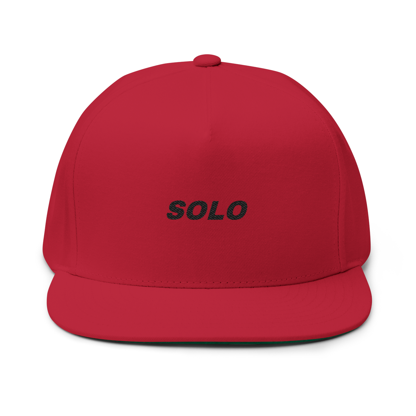 SOLO (BLACK LOGO FLAT-BILL HAT)