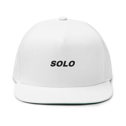 SOLO (BLACK LOGO FLAT-BILL HAT)