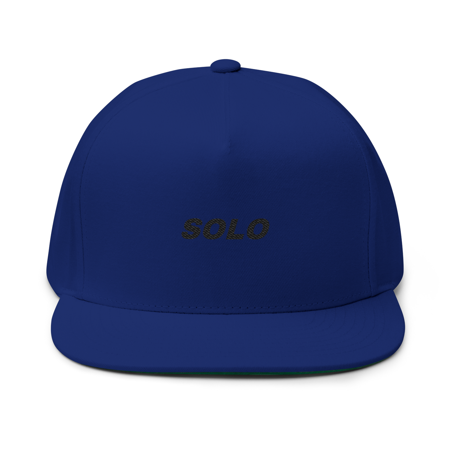 SOLO (BLACK LOGO FLAT-BILL HAT)