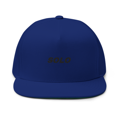 SOLO (BLACK LOGO FLAT-BILL HAT)