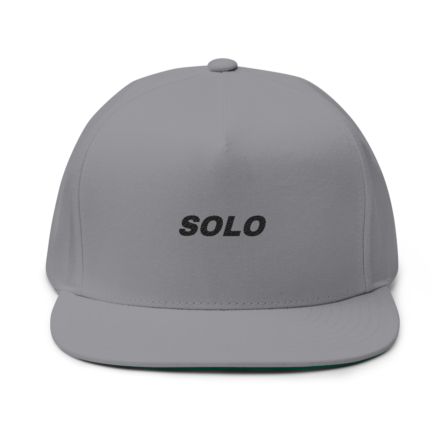 SOLO (BLACK LOGO FLAT-BILL HAT)