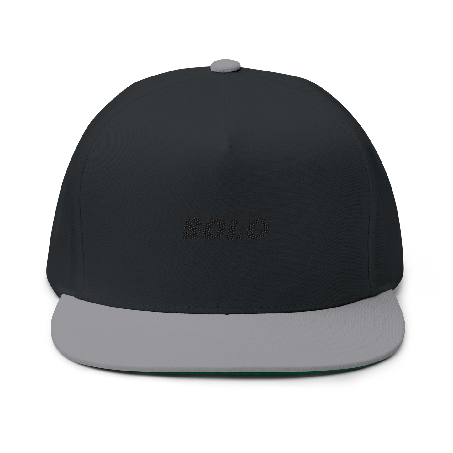 SOLO (BLACK LOGO FLAT-BILL HAT)