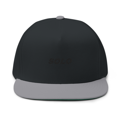 SOLO (BLACK LOGO FLAT-BILL HAT)