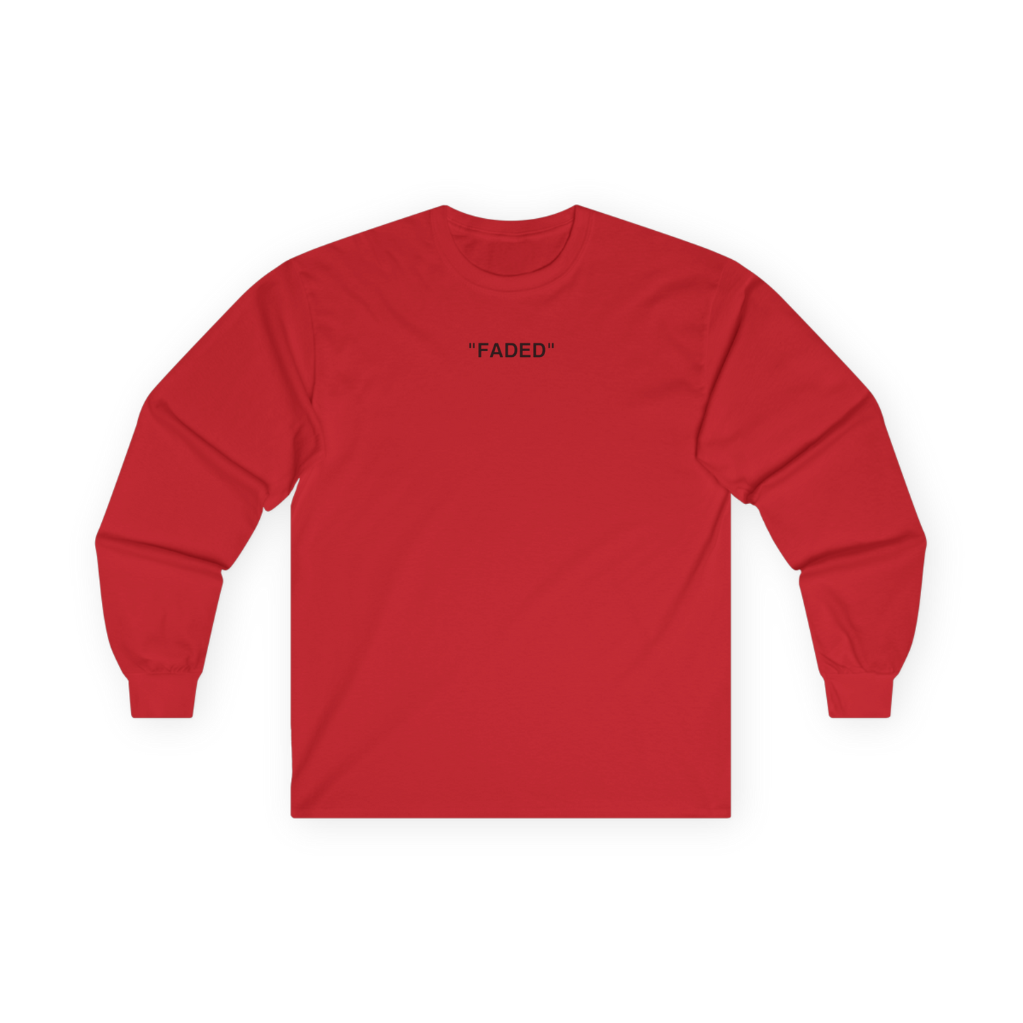 FADED (BLACK LOGO LONG SLEEVE SHIRT)