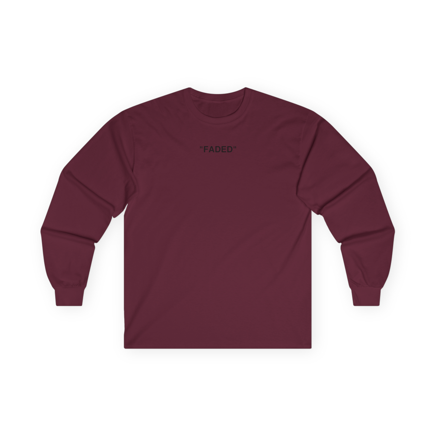 FADED (BLACK LOGO LONG SLEEVE SHIRT)