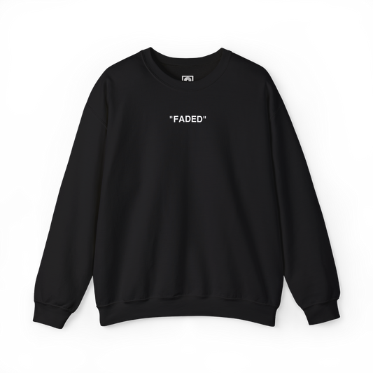 FADED (WHITE LOGO CREWNECK SWEATER)