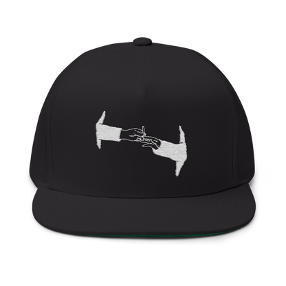 PUFF PUFF PASS (WHITE LOGO FLAT-BILL HAT)