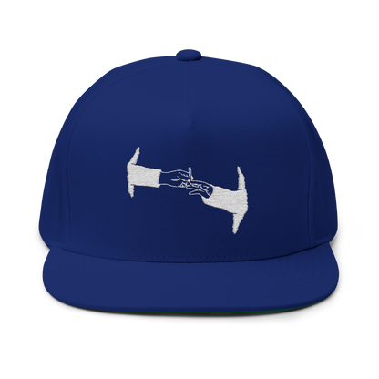 PUFF PUFF PASS (WHITE LOGO FLAT-BILL HAT)